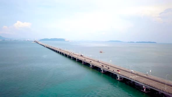 Penang Bridge Drone Shot 