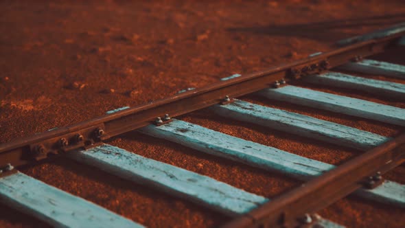 Abandoned Railway Tracks in the Desert alt