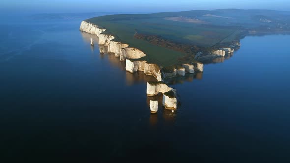 Old Harry Rocks, A Natural Coastal Feature of England from the Air