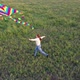 The Mother and Boy Run with a Kite on a Green Field - VideoHive Item for Sale