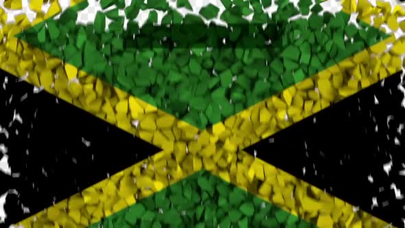 Jamaica Flag Breaking Rocks Transition