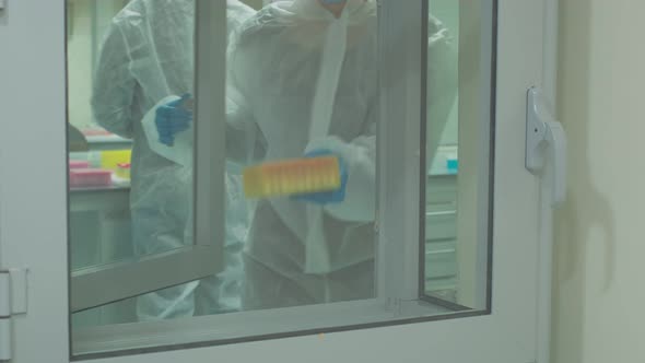 Work on Samples of Substances is Carried Out in the Laboratory alt
