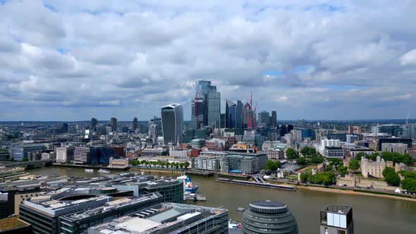 Amazing City of London From Above  Aerial View Over London Skyline