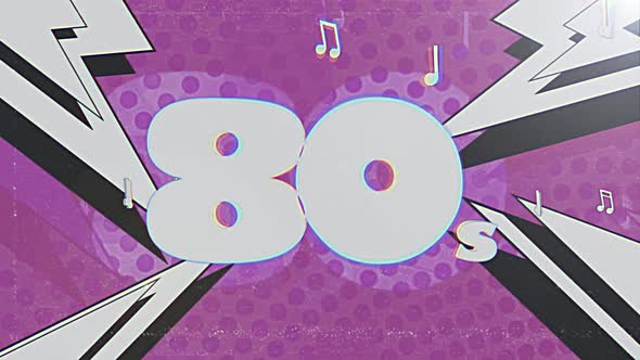 80s Logo Pop Art Background