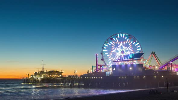 Santa Monica Pier at Sunset