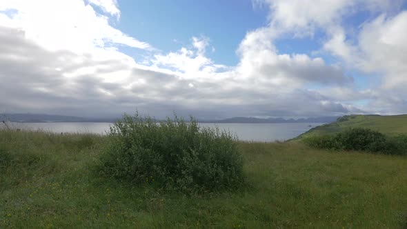 The ocean seen from the coastline