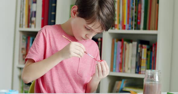 Boy Painting Plastic Component