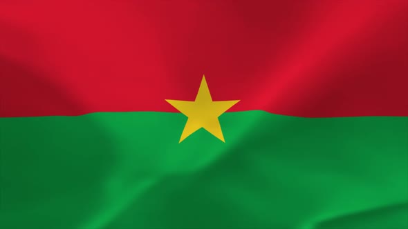 Burkina Faso Waving Flag 4K Moving Wallpaper Background