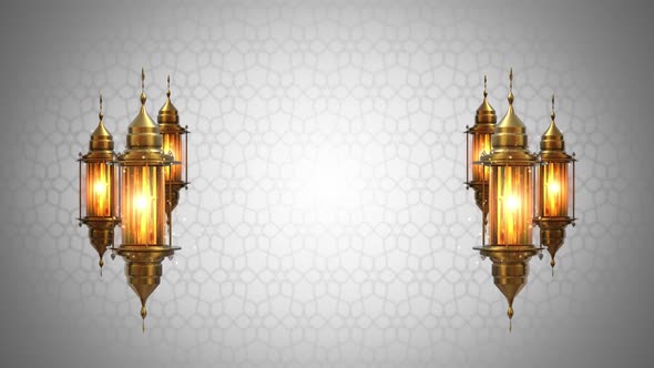 Arabic Golden Ramadan Lantern 3