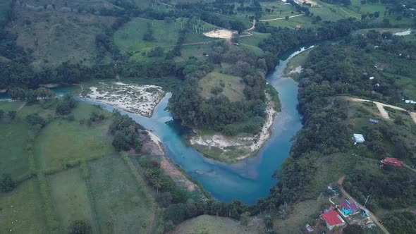 4k 24fps Drone Shoot Of River In The Forest In The Afternon With Cloudy Day 3