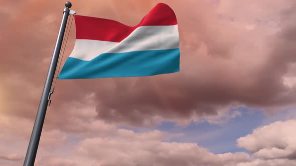 Luxembourg Flag 4K