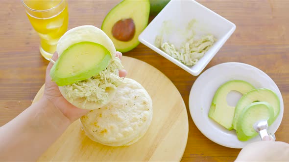 Arepas, Venezuelan dish made of corn flour