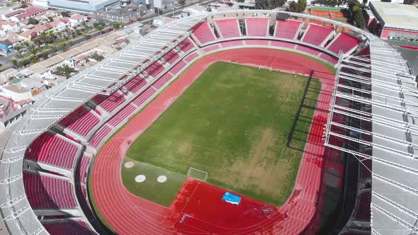 Football Stadium La Portada, Club Deportes La Serena (Chile, aerial view)