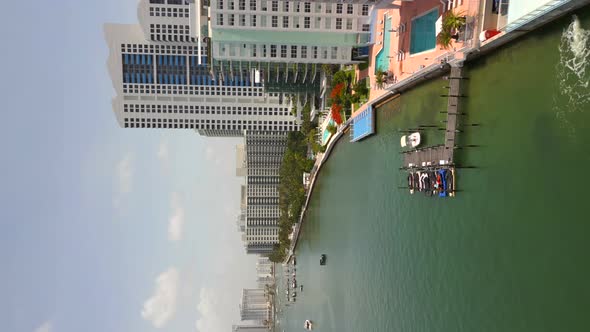 Aerial Vertical Video Miami Beach Waterfront Condos South Beach