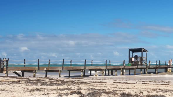 Caribbean Destination with Wooden Jetty in the Sea, Tropical Vacations