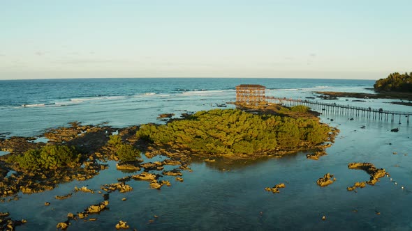 Surf Spot on the Island of Siargao Called Cloud 9