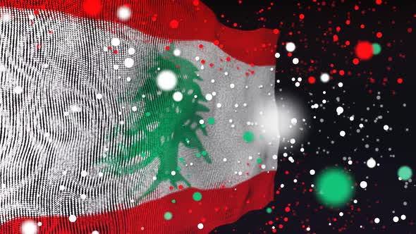 Lebanese Flag Particle Animation