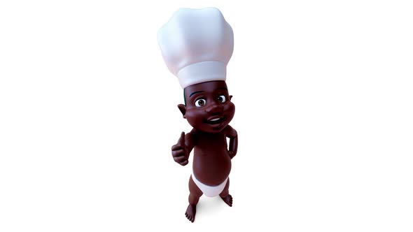 Fun 3D cartoon of a baby