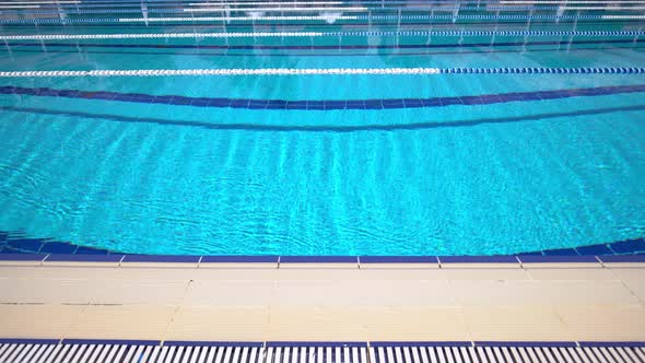 Olympic Swimming Pool Background Bright Sunny Day