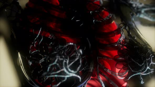 Human Body Scan with Glowing Lungs and Trachea alt