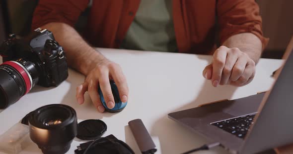 Closeup of a Video Maker's Hands