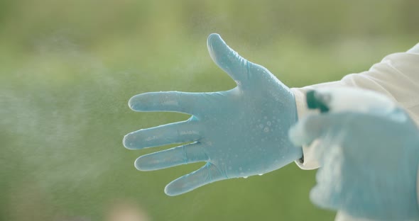 Disinfecting Rubber Gloves
