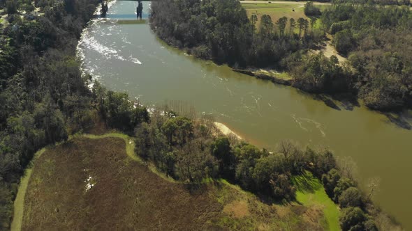 Chattahoochee River aerial drone video