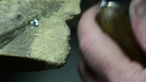 Closeup of Wedding Ring Making By Goldsmith Isolated  Footage