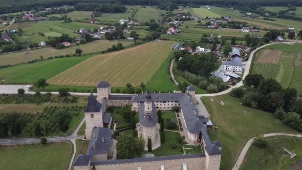 Aerial View Of Dragomirna Fortified Monastery, Romania