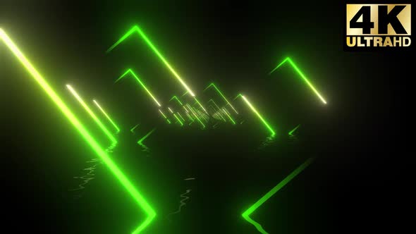 4 Geometric Neon  Corridor Vj Loop Pack