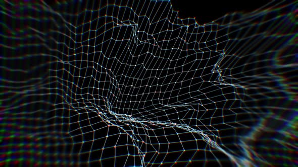 Turbulent Wireframe Field