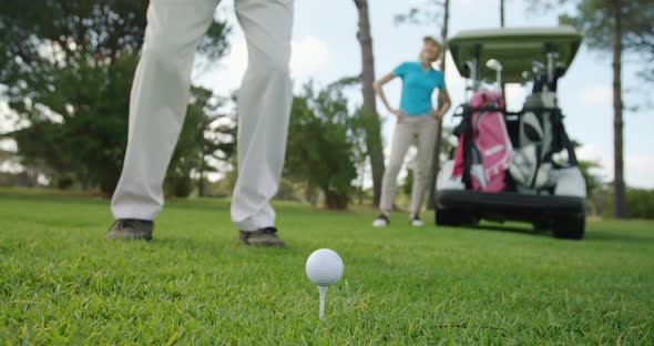 Golf players playing together