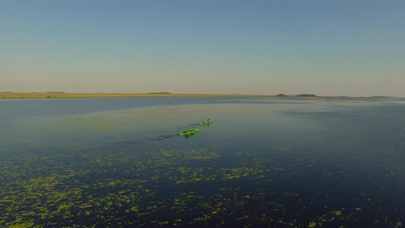 Canoeing in Ibera Wetlands, Corrientes Province, Argentina