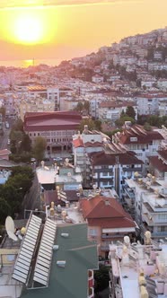 Vertical Video Alanya Turkey  a Resort Town on the Seashore