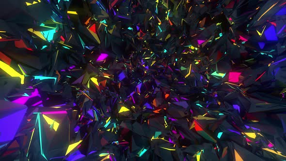 Dancing Neon Lowpoly Fractal