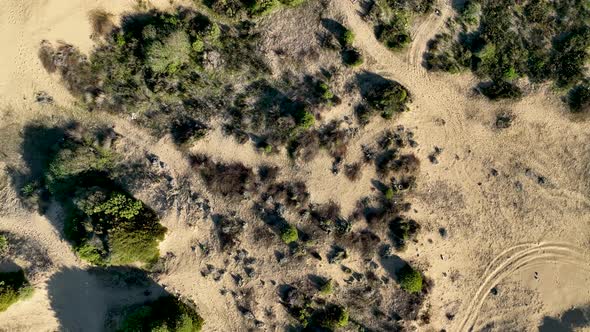 Texture of dust aerial view 4 K Turkey Side