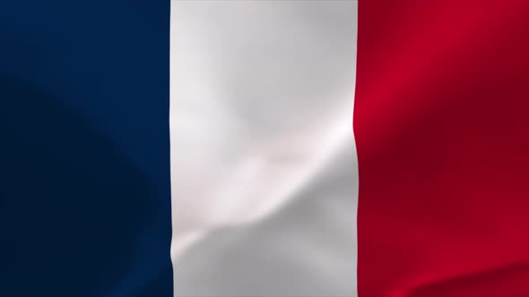 France Waving Flag Animation 4K Moving Wallpaper Background