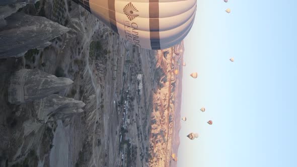 Vertical Video  Balloons in Cappadocia Turkey