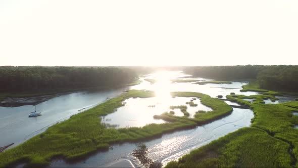 Sunrise over the Calabash River in North Carolina