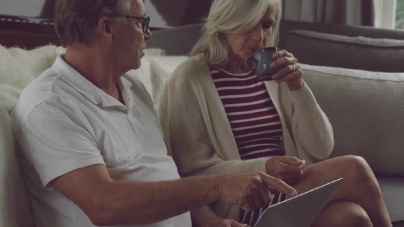 Senior couple at home