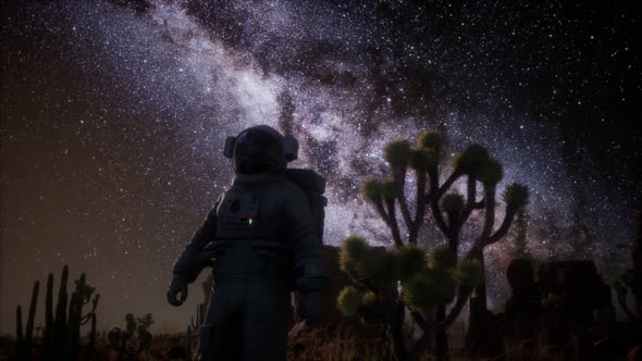 Astronaut and Star Milky Way Formation in Death Valley