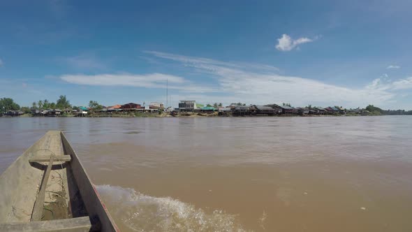 Boat ride on the Mekong River in the 4,000 islands near Don Det in Laos