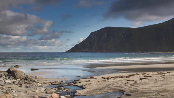 lofoten beach sea ocean timelapse wild environment nature