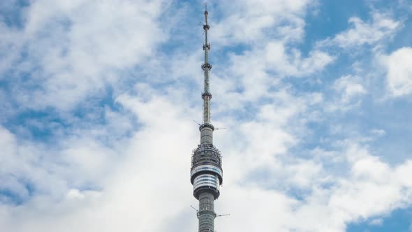 Ostankino Television Tower close up, Moscow, Russia