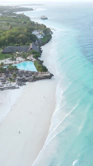 Beach on the Coast of Zanzibar Island Tanzania