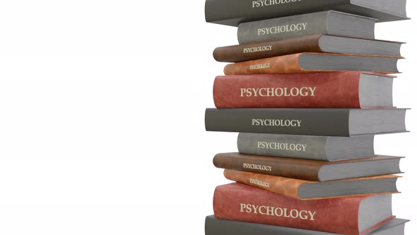 Books titled Psychology . looping animation