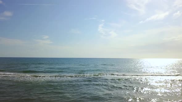 Sea Forms a Small Waves Near the Shore