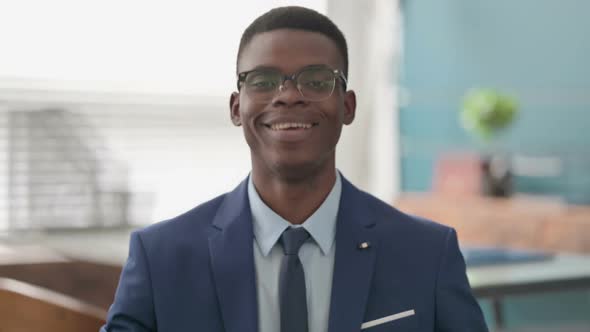 Young African Businessman Shaking Head As Yes Sign Approval
