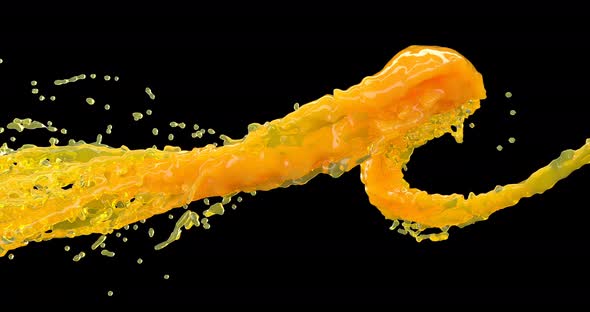 Orange Juice on Black Background alt