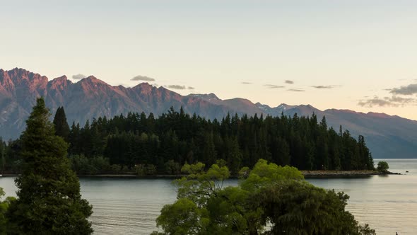 Time Lapse - Queenstown, Lake Wakapitu and Mountain Scenery in New Zealand